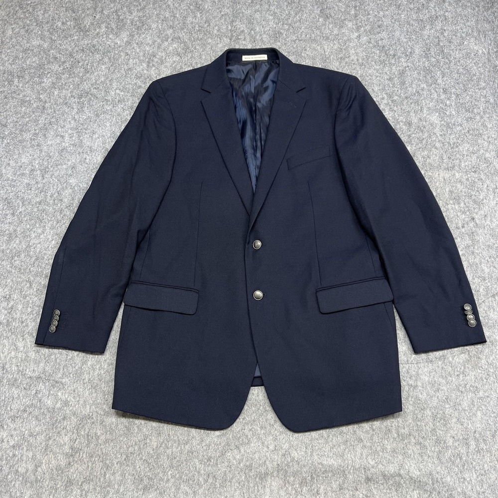 Joseph Abboud Heritage Blazer Mens 46 Long Blue Reda Super 110s Wool Suit Jacket
